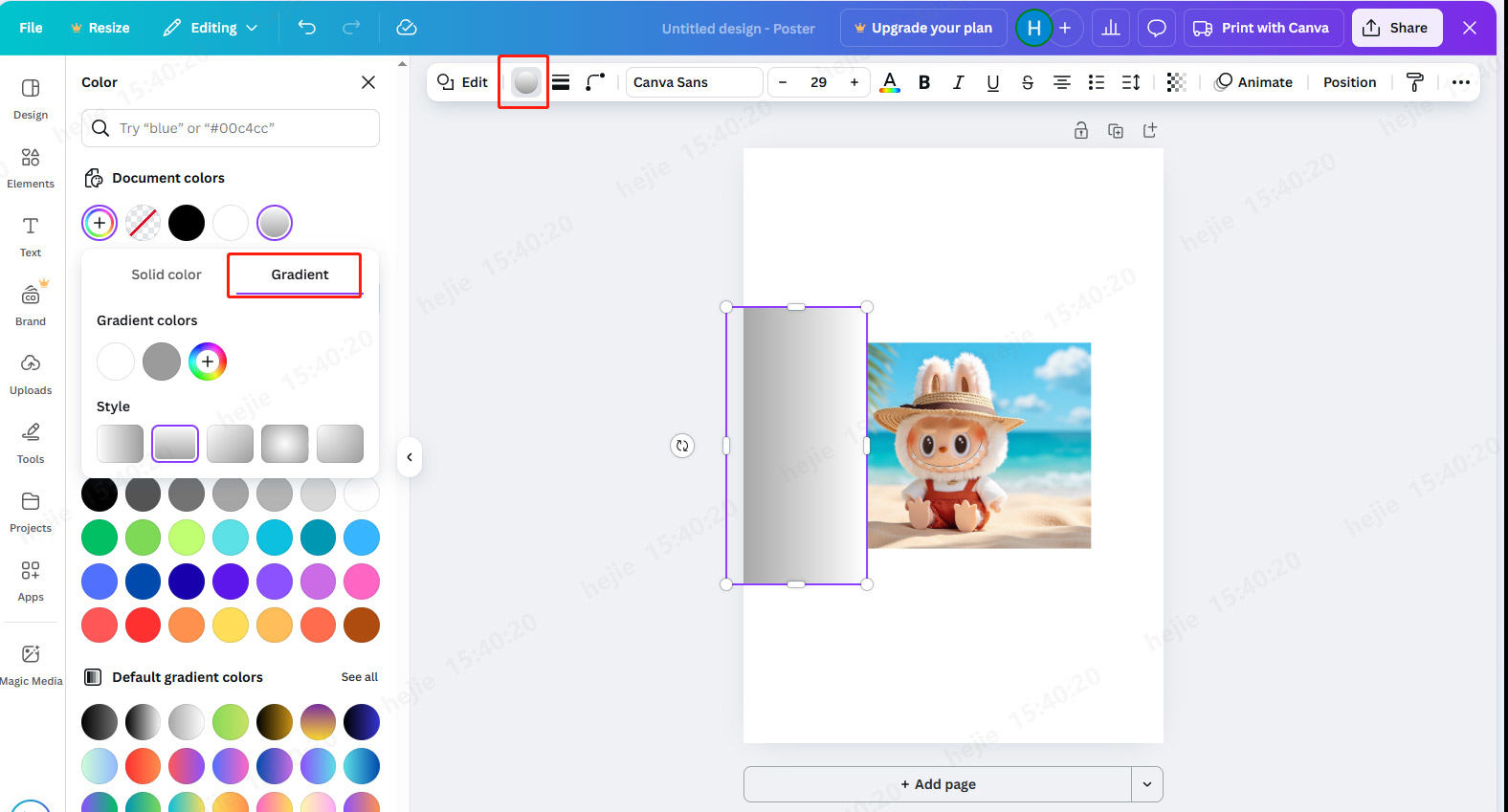 fade edges with shape and gradient color
