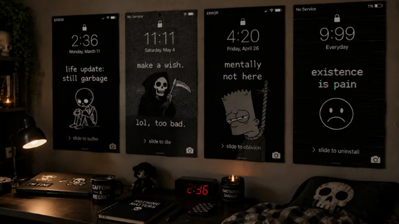 dark humor meme lock screens
