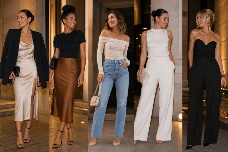 أفكار ملابس نسائية لسهرات ومواعيد العشاء