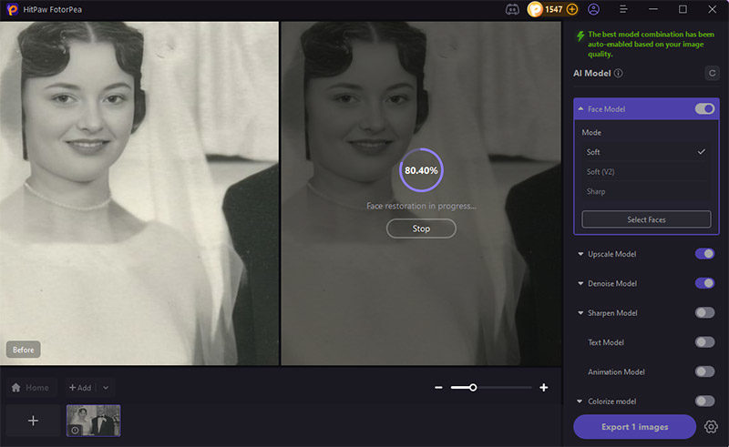 image upscale with fotorpea