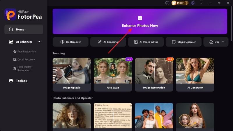 launch hitpaw fotorpea enhance thumbnail