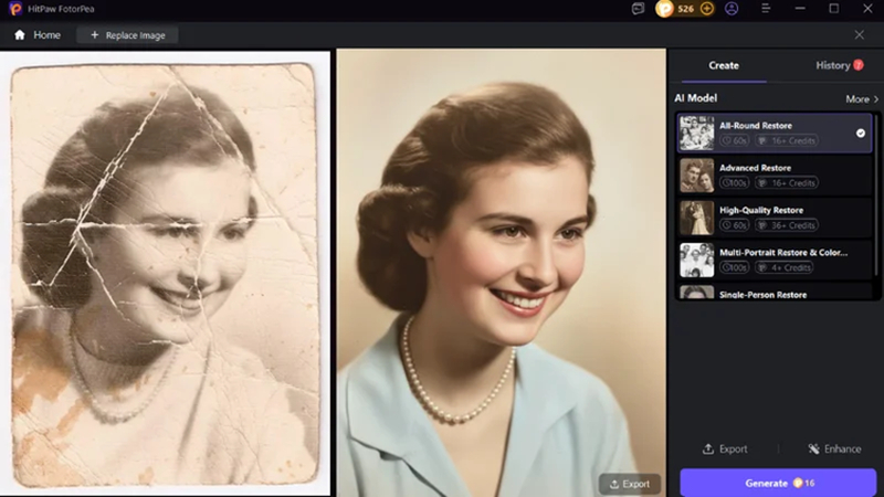 remove facial wrinkles from old photo