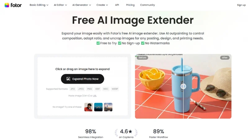 fotor image extender