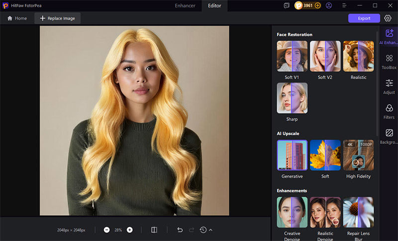 enhance generated image quality with fotorpea
