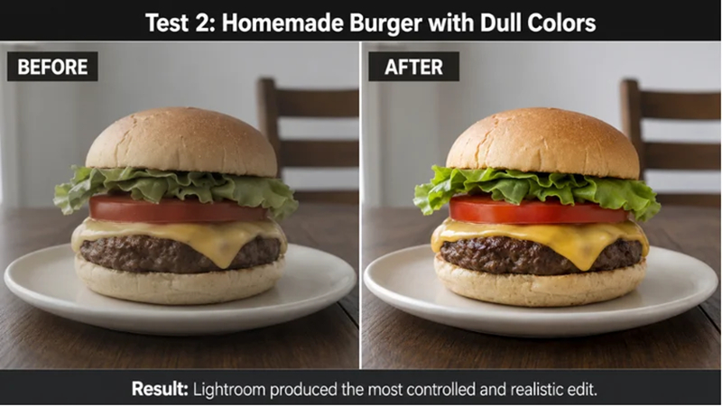 lightroom restores natural lettuce and tomato