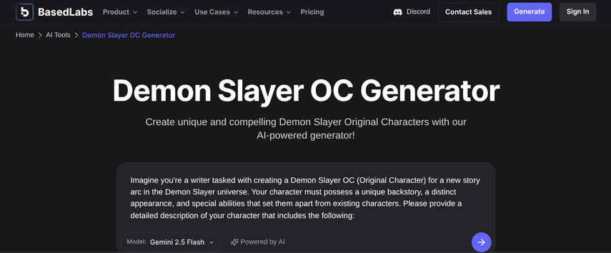 basedlabs demon slayer oc maker online