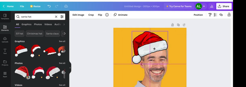 how to add a santa hat to a photo