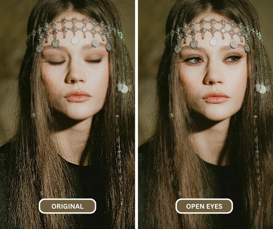 Fixing closed eyes