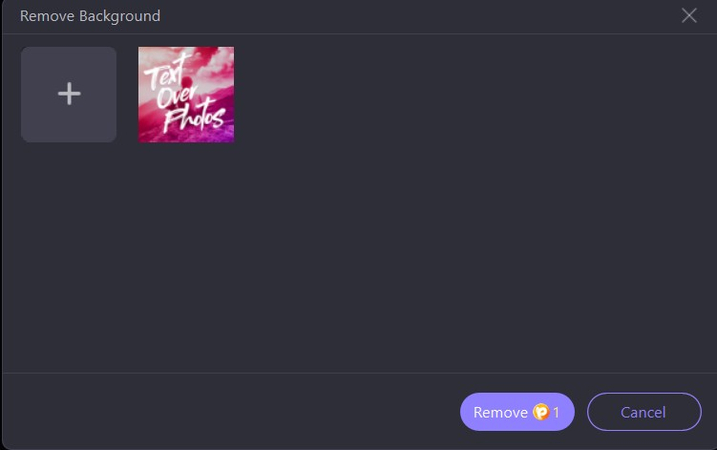upload the picture and click remove