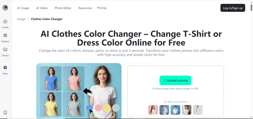 مغير لون الملابس بالذكاء الاصطناعي