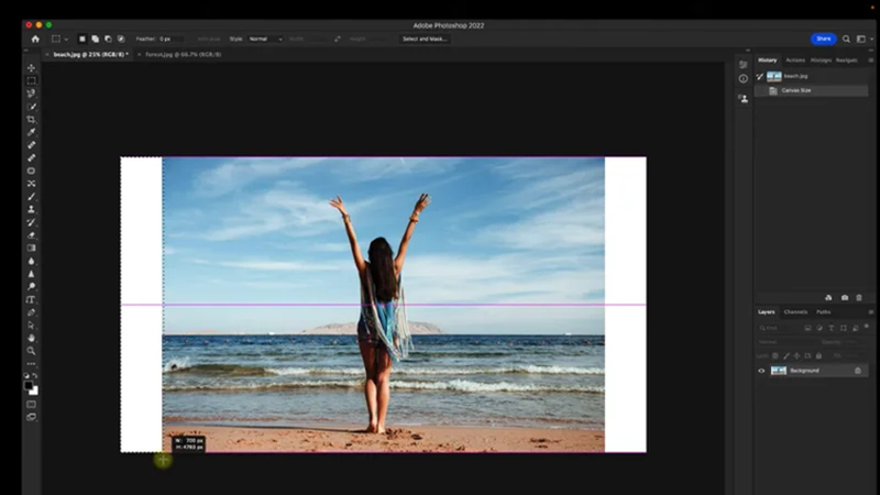 selecting blank background area photoshop