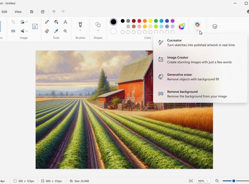 microsoft paint ai features
