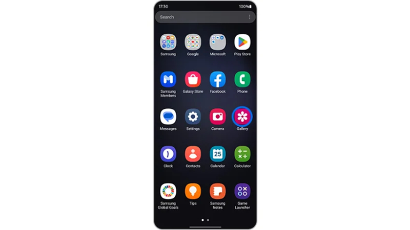opening the gallery app on samsung phone
