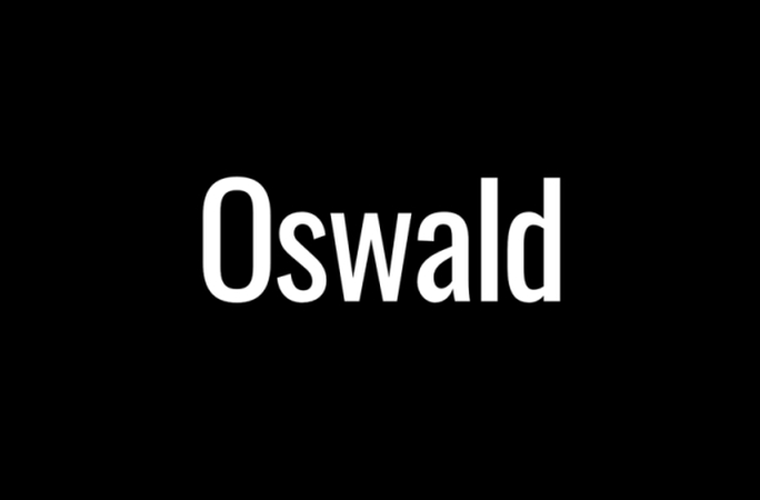 Oswald font preview for Instagram graphics.