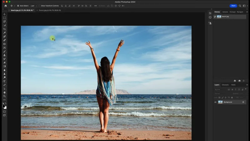 opening photo in photoshop editor