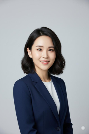 professional corporate headshot with light grey studio background