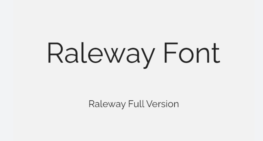 Raleway font preview for brand posts.