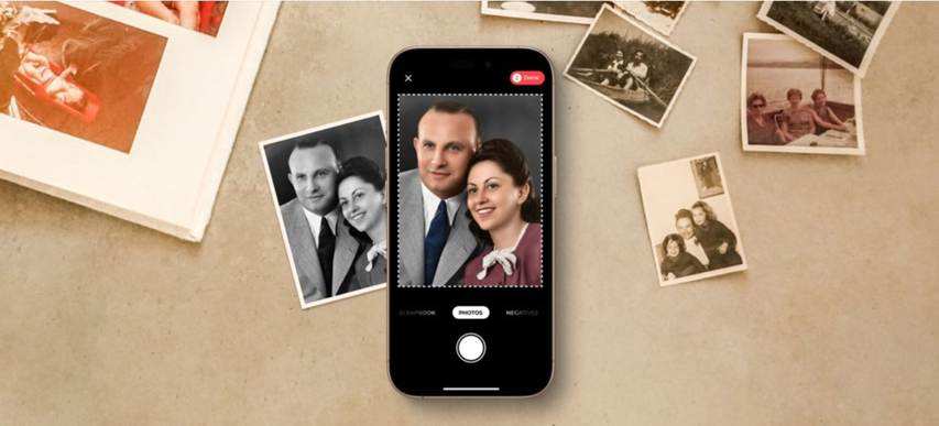 restore faded photo color with photomyne