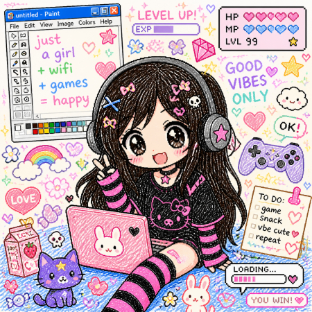 windows xp paint style retro ai doodle aesthetic