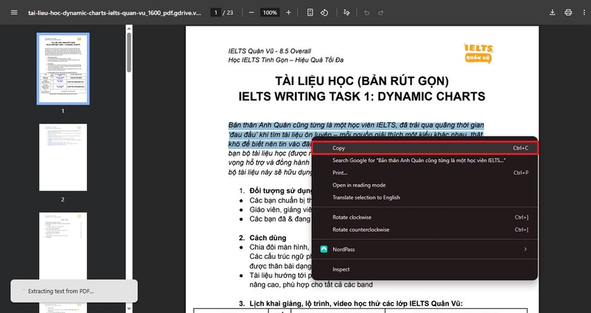 copy text from pdf file