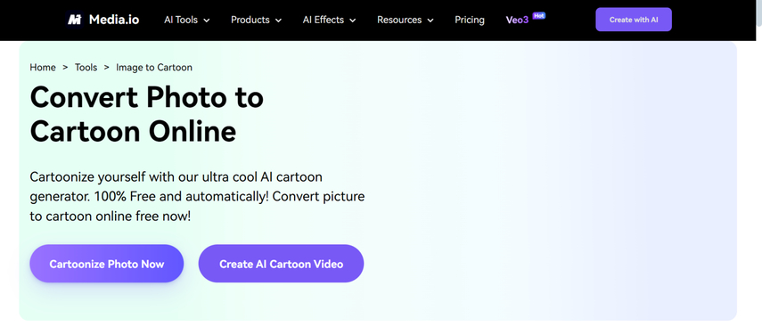Toongineer Cartoonizer with Media.io