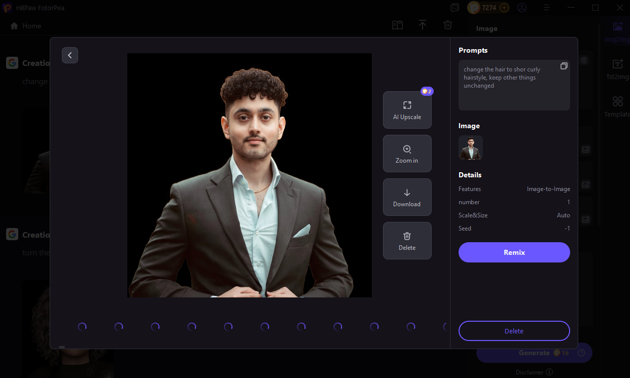 try on curly hairstyle for men with fotorpea