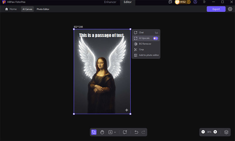 hitpaw fotorpea app to put text on pictures