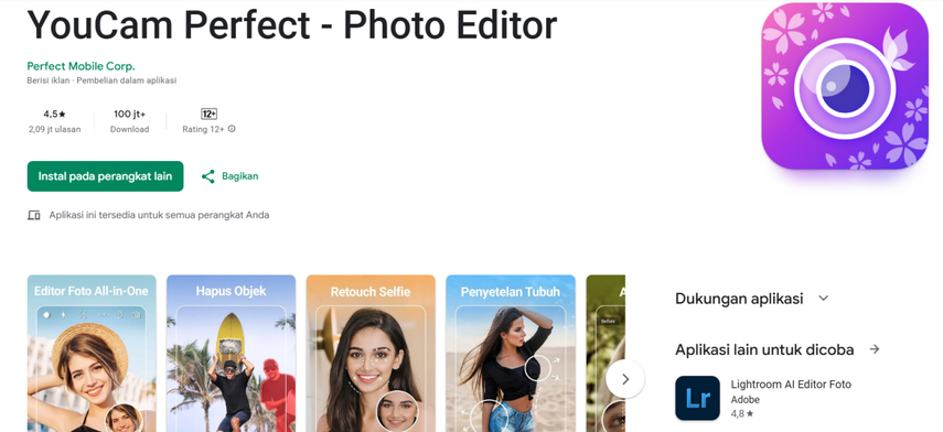 playstore homepage preview of youcamperfect