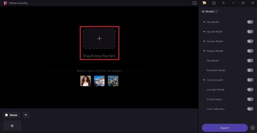 upload noise images to fotorpea