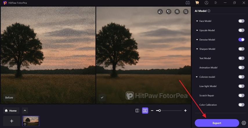 export denoised a6700 results fotorpea