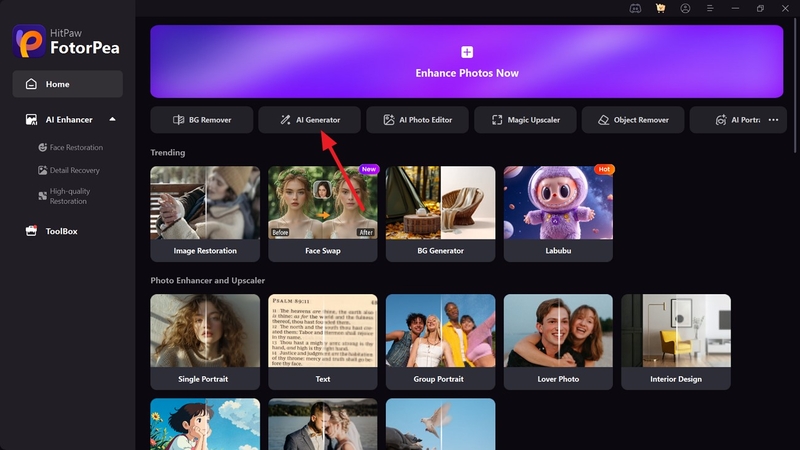 launch fotorpea get ai generator