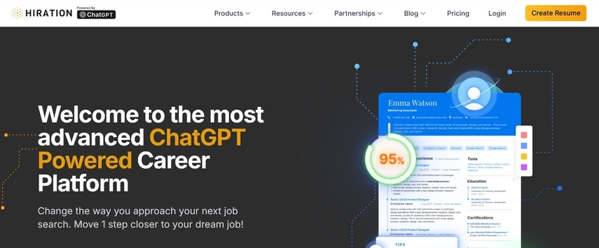 hydration online resume creator tool