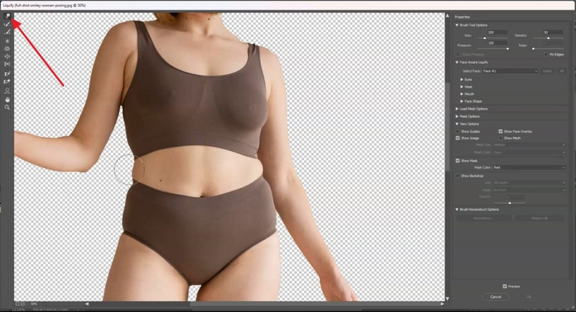 wrap tool and adjust body part shape