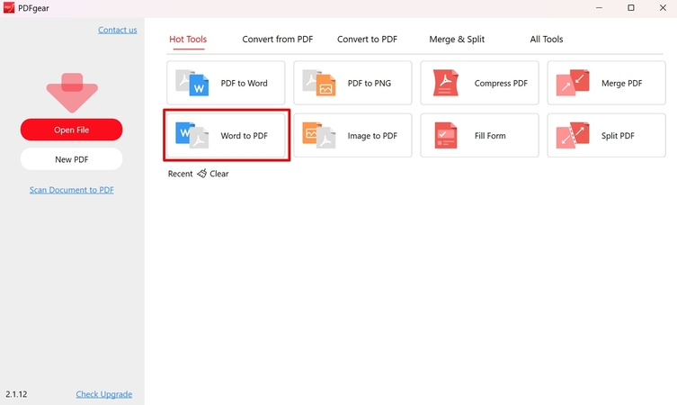 open word to pdf tool pdfgear