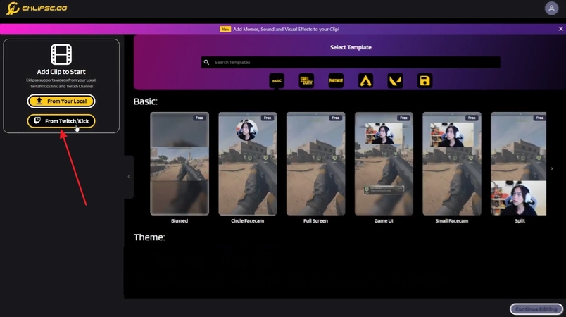 create tiktok by adding clips
