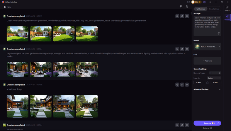 ai backyard design free