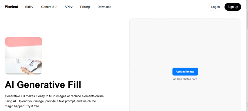 تعبئة توليدية بالذكاء الاصطناعي Pixelcut AI