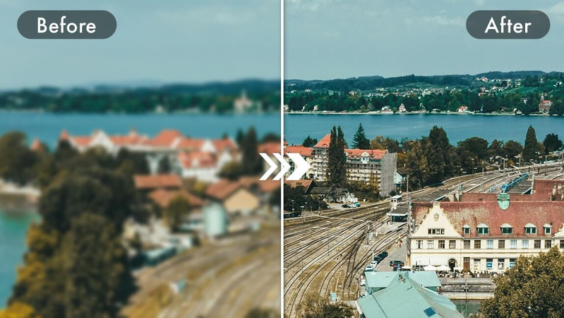 ai image enhancement example to enhance blurry photos