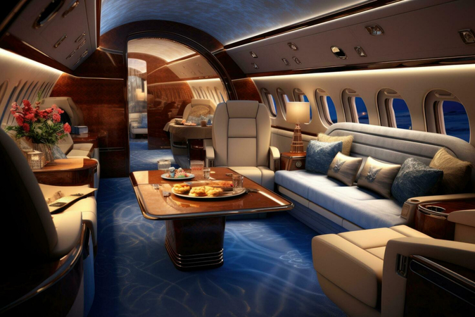 ai private jet interior