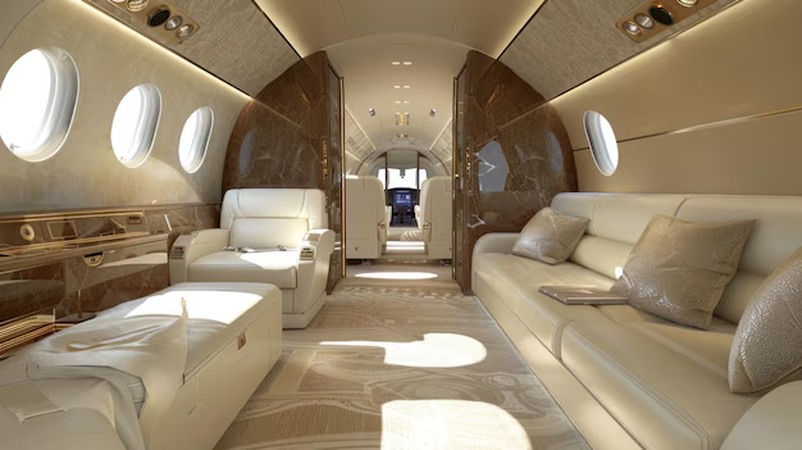 ai private jet interior