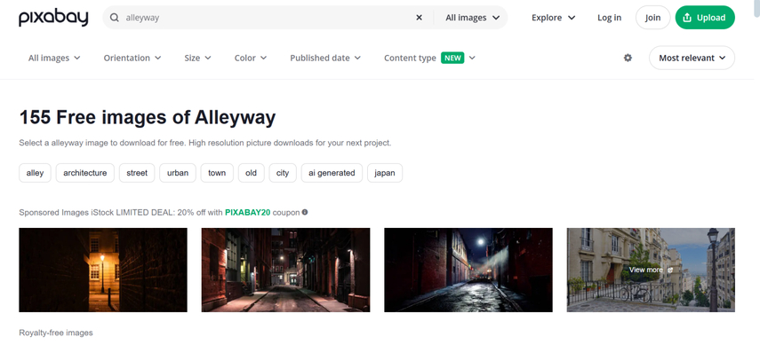 alley background ai pixabay