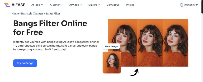 bangs filters with ai ease