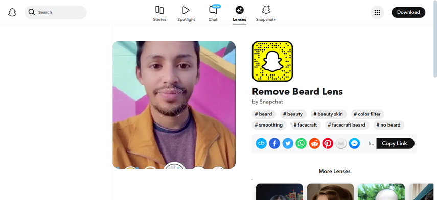 beardless filter snapchat
