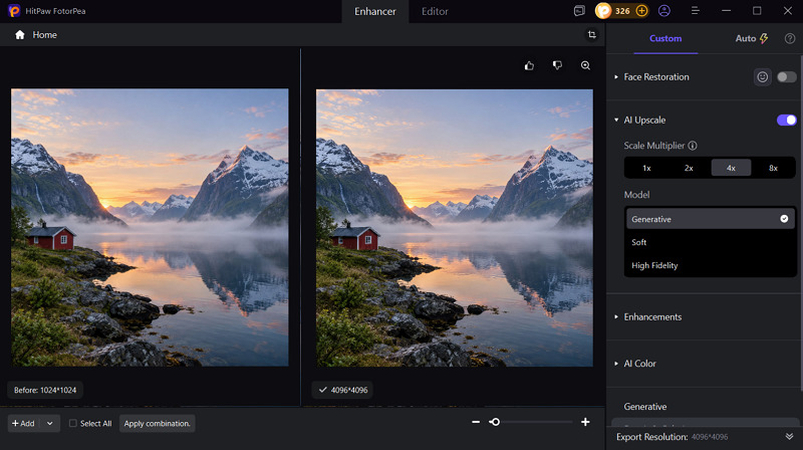 Before and After Resolution Comparison