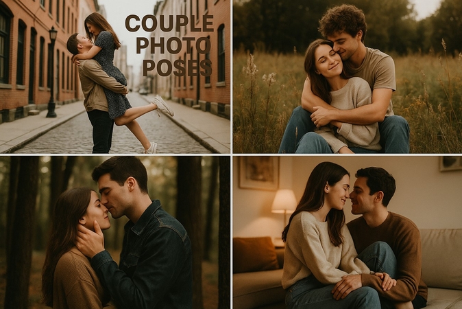 unique couple photoshoot poses
