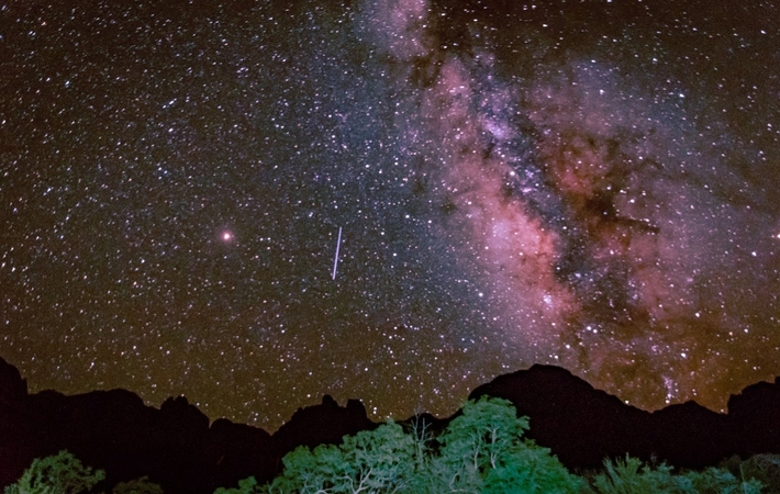 テキサス州立公園の夜空写真