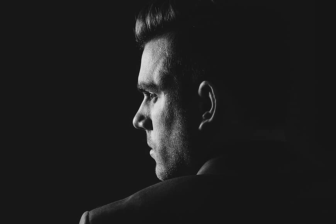 black and white portraits of men