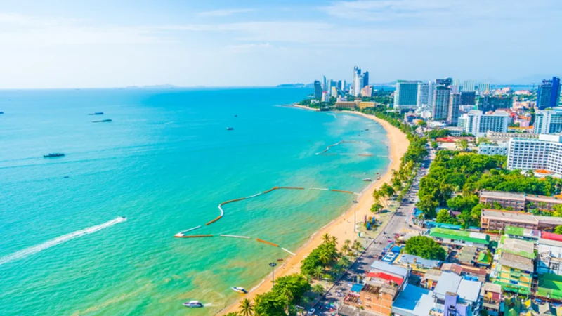 clear blue water and sandy beach in cancun mexico in march