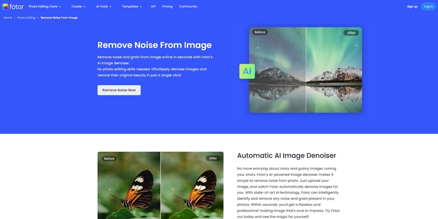 utilize fotor ai image denoiser