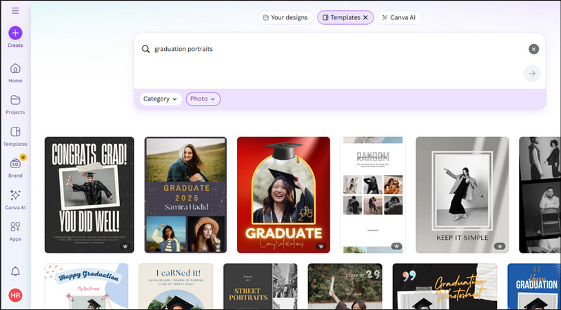 Canva AI Generated Graduation Photos